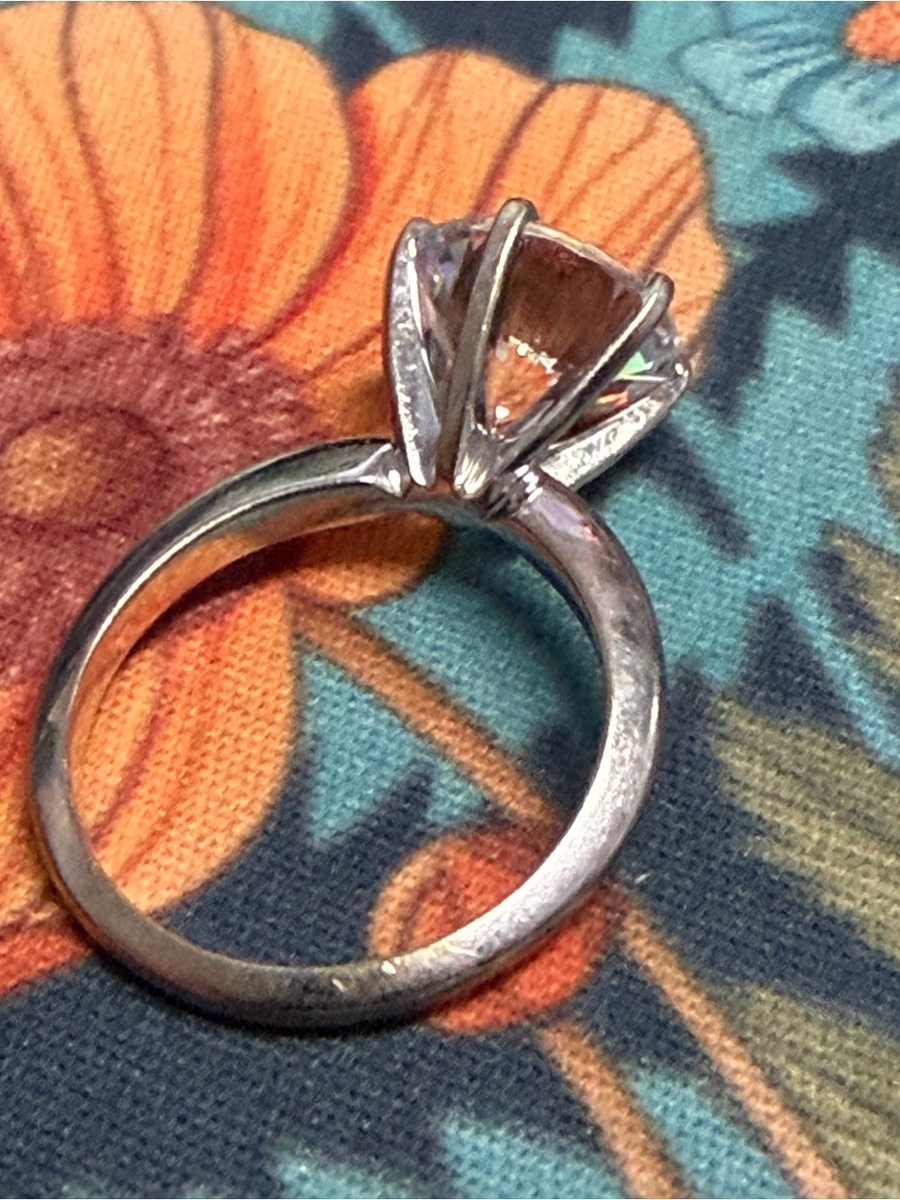 Classic Solitary Engagement Ring Solid 14K White Gold Full Cut 3 CT - Picture 4 of 9